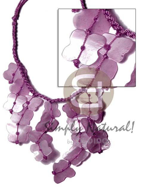 subdued lavender macrame  dyed dangling hammershell-cleopatra - Home