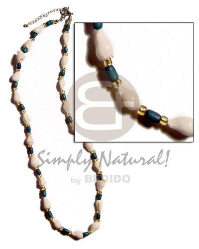 nassa tiger  rice wood & glass beads combination - Home