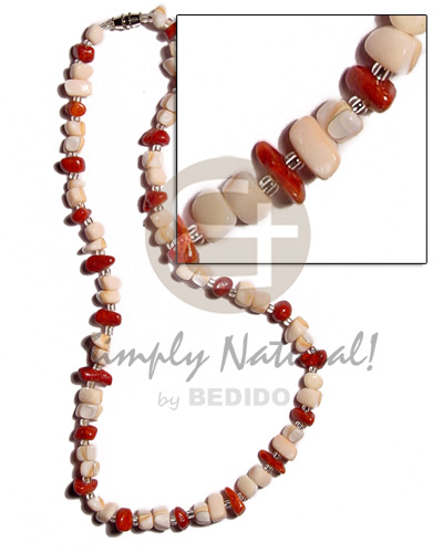 luhuanus mosaic  red corals & glass beads combination - Home