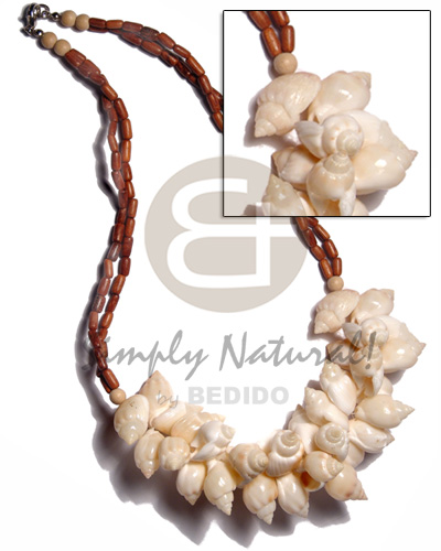 2 rows bayong ricebeads  seashells combination / 18in - Home
