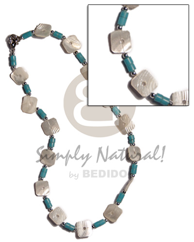 floating kabibe shells  2-3mm coco heishe turquoise blue combination - Home