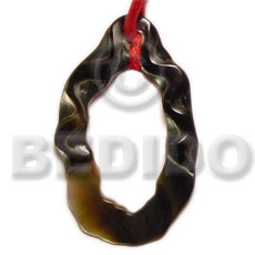 freeform blacklip  hole 50mm - Shell Pendant