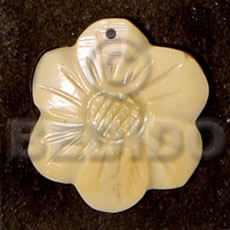 flower melo 20mm - Shell Pendant
