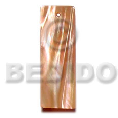 40mmx15mm brownlip  resin backing - Shell Pendant