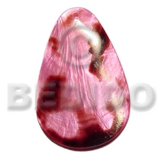 teardrop 45mm pink hammershell  skin - Shell Pendant