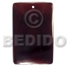 40mmx27mm rectangular blacktab - Shell Pendant