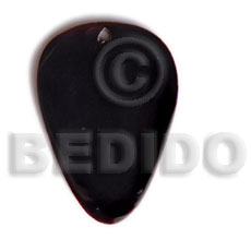 reversed teardrop blackpin 50mmx30mm - Shell Pendant