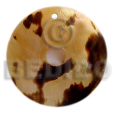 60mm brownlip tiger donut - Shell Pendant