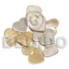 miniature MOP hearts 10mm - Shell Pendant