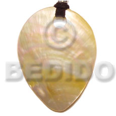 inverted MOP teardrop  big hole 55mmx40mm - Shell Pendant