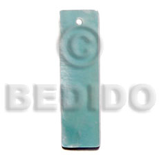 blue  50mmx15mm kabibe bar  resin backing - Shell Pendant
