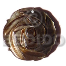rose brownlip 35mm - Shell Pendant