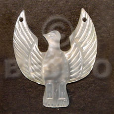 bird emblem MOP 45mm - Shell Pendant