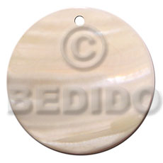 40mm round kabibe shell - Shell Pendant