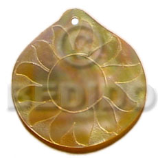 round 45 MOP  sun design - Shell Pendant