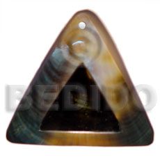 triangle blacklip  skin  45mm - Shell Pendant