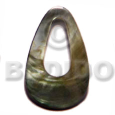 35mm blacklip teardrop ring - Shell Pendant