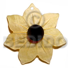 40mm  MOP flower  skin nectar - Shell Pendant