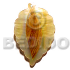leaf  MOP  skin 45mmx35mm - Shell Pendant