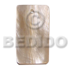 40mmx20mm rectangular hammershell - Shell Pendant