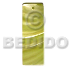 40mmx15mm yellow hammershell  resin backing - Shell Pendant