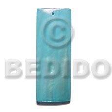 40mmx15mm aqua blue kabibe  resin backing - Shell Pendant
