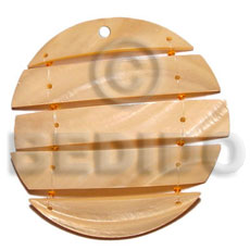 60mm segmented kabibe / melon - Shell Pendant