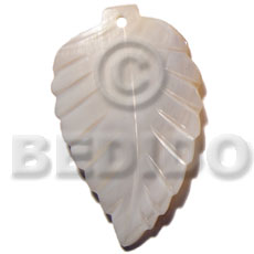 50mmx35mm kabibe shell leaf - Shell Pendant