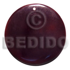 blacktab round 40mm - Shell Pendant