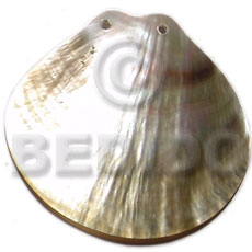 60mm clam shape blacklip shell pendant - Shell Pendant