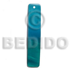 50mmx10mm rectangular two tone blue-green combination kabibe shell - Shell Pendant