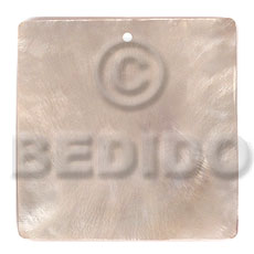 40mm square hammershell - Shell Pendant