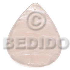 40mmx34mm natural white capiz rounded teardrop - Shell Pendant