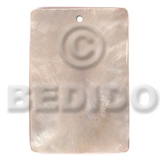 40mmx27mm rectangular hammershell - Shell Pendant