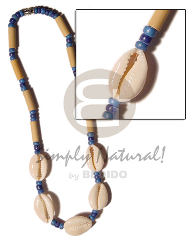 cut sigay shell  bamboo & 4-5mm coco blue Pokalet. - Home