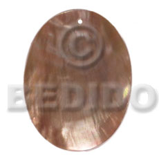 40mmx30mm brownlip oval - Shell Pendant