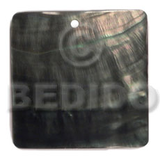 40mm square blacklip - Shell Pendant