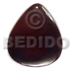 40mmx34mm blacktab rounded teardrop - Shell Pendant