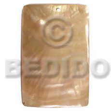 40mmx27mm rectangular MOP - Shell Pendant