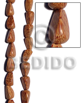 palmwood semi-teardrop / 3 sided  23mmx15mm - Home