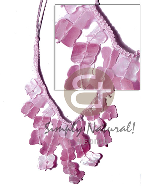 subdued pink macrame  dyed dangling hammershell-cleopatra - Home