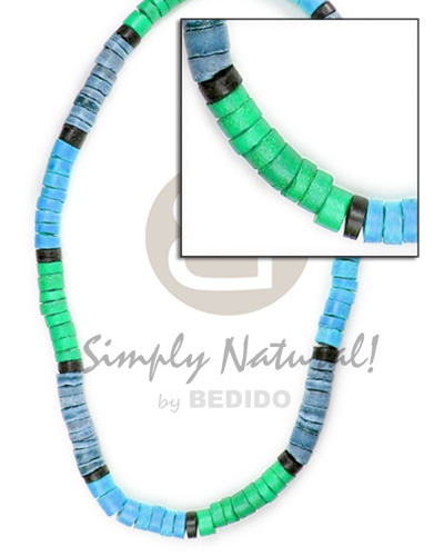 4-5mm coco heishe green/blue/blue gray/black combination - Home