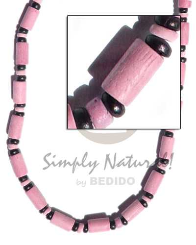 pastel pink wood tube   4-5mm coco Pokalet combination - Home