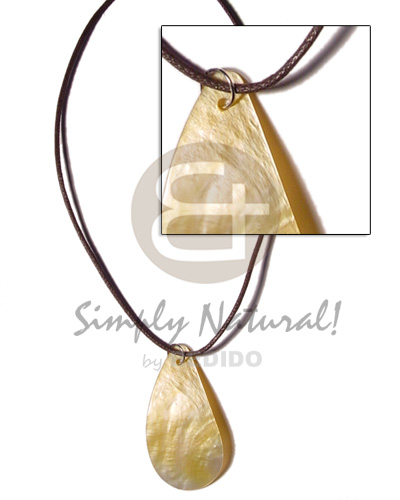 cord  teardrop MOP  pendant - Home