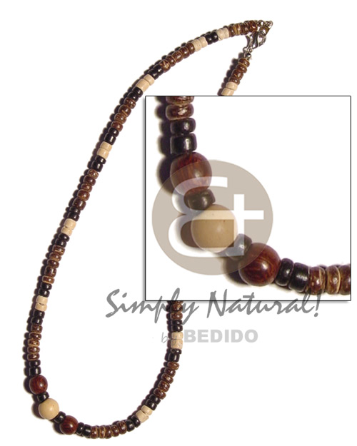 brown/black/bleach 4-5mm coco Pokalet  wood beads - Home