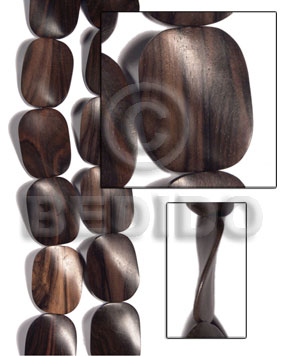 30mmx40mmx6mm camagong tiger ebony hardwood twisted / 10 pcs - Home