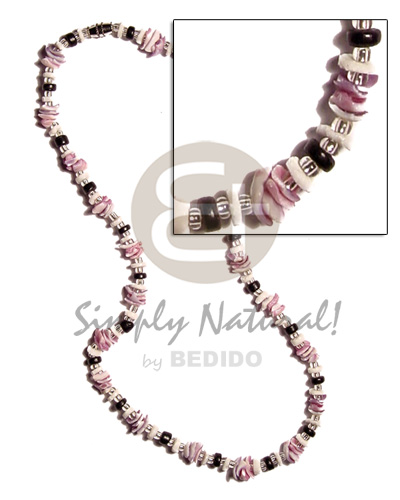 cebu beauty  white clam & glass beads combination - Home