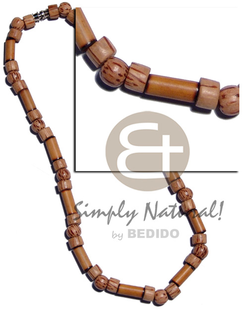 bamboo tube  burning tip, palwood beads combination - Home