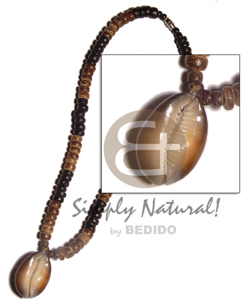 7-8mm nat. brown  kaput shell pendant - Home