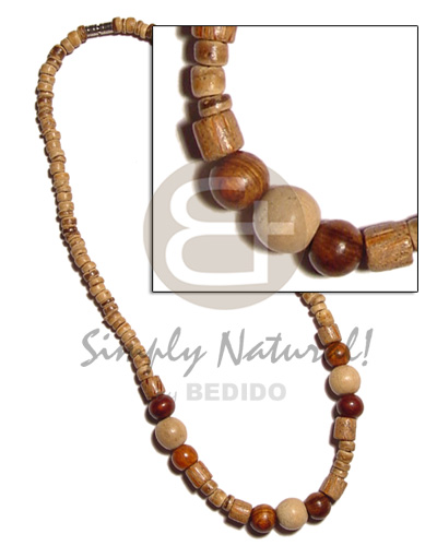 4-5mm coco Pokalet. tiger  wood beads combination - Home